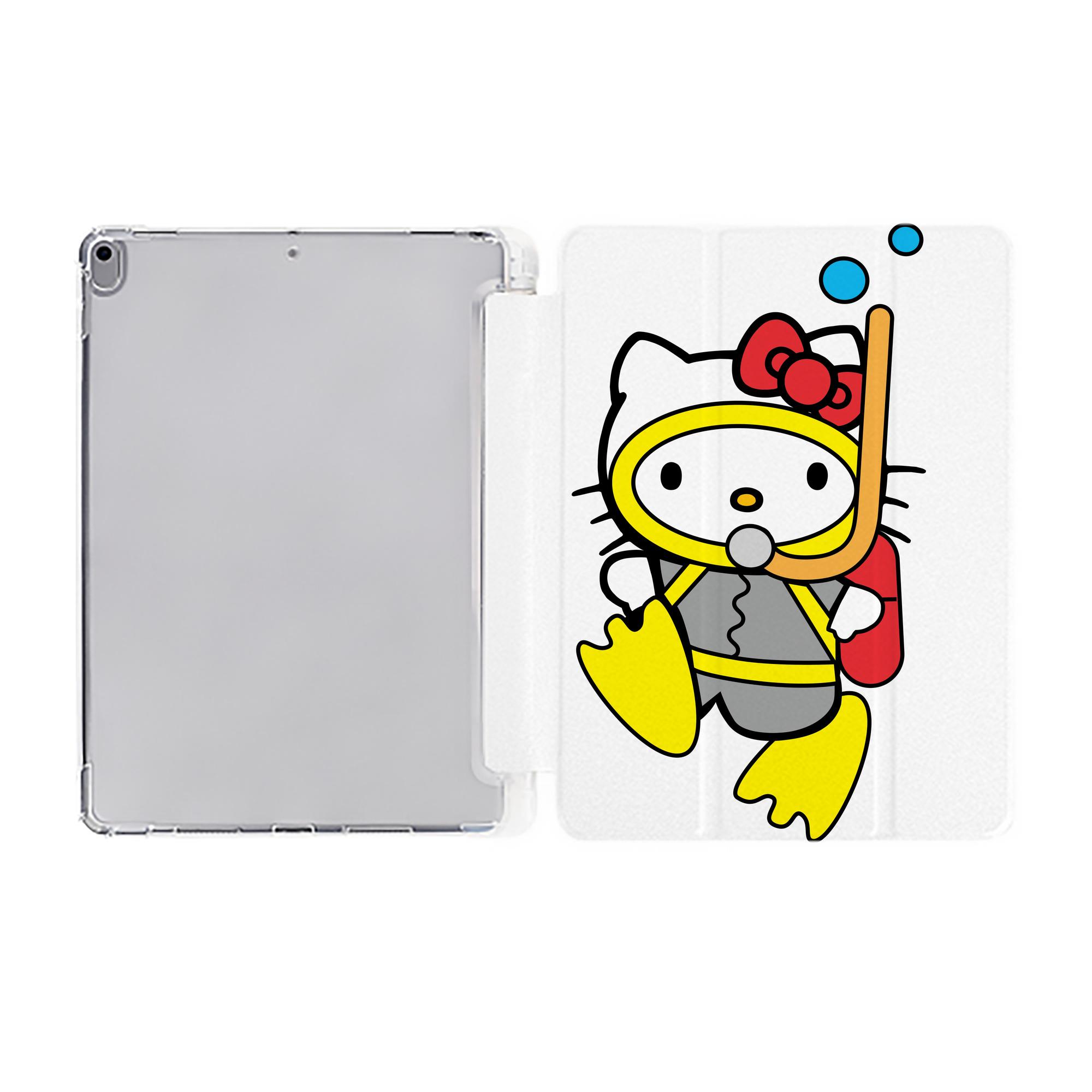 （画像用） Hello Kitty ハローキティ IPad ケース ペン収納付き 三つ折りスタンド PUレザー×シリコン 対応機種9.5/10.5/10.9インチ